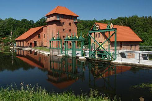 The Biesowice hydroelectric power plant on the Wieprza
