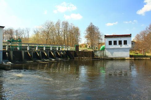 Water power Lebien on Łupawa river