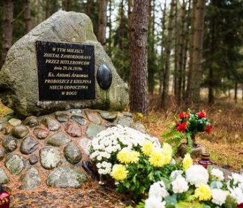 Miejsce zamordowania Ks. Arasmusa w Kiełpinie