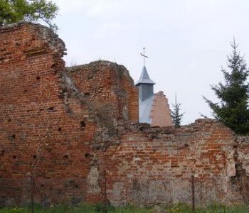 The ruins of the St. Peter and Paul Church in Wocławy