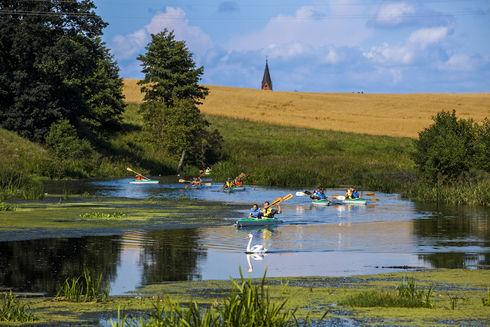 Canoe trail on the Wierzyca river